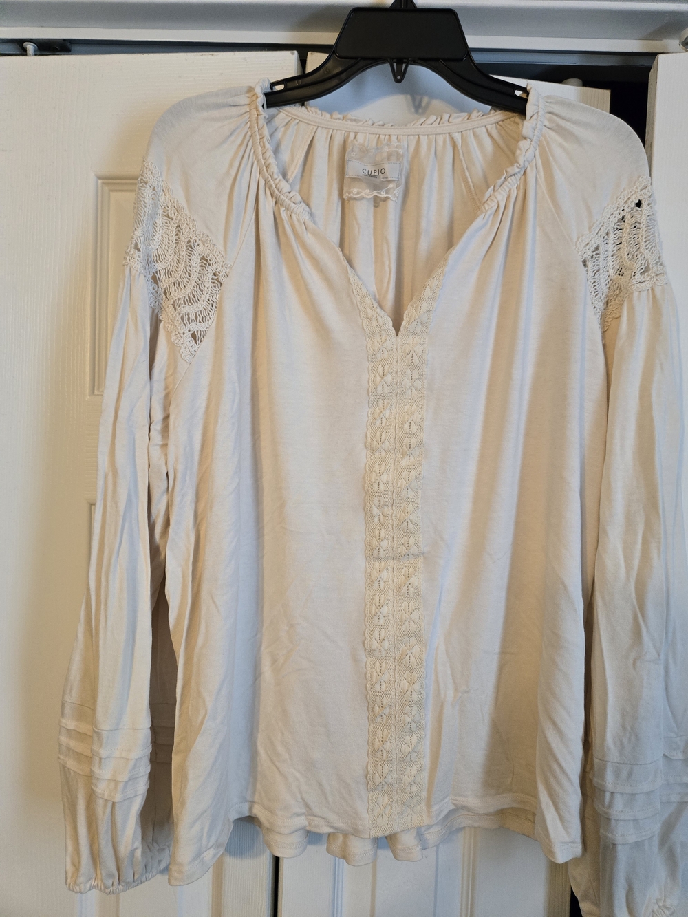 Cupio Boho Peasant Top